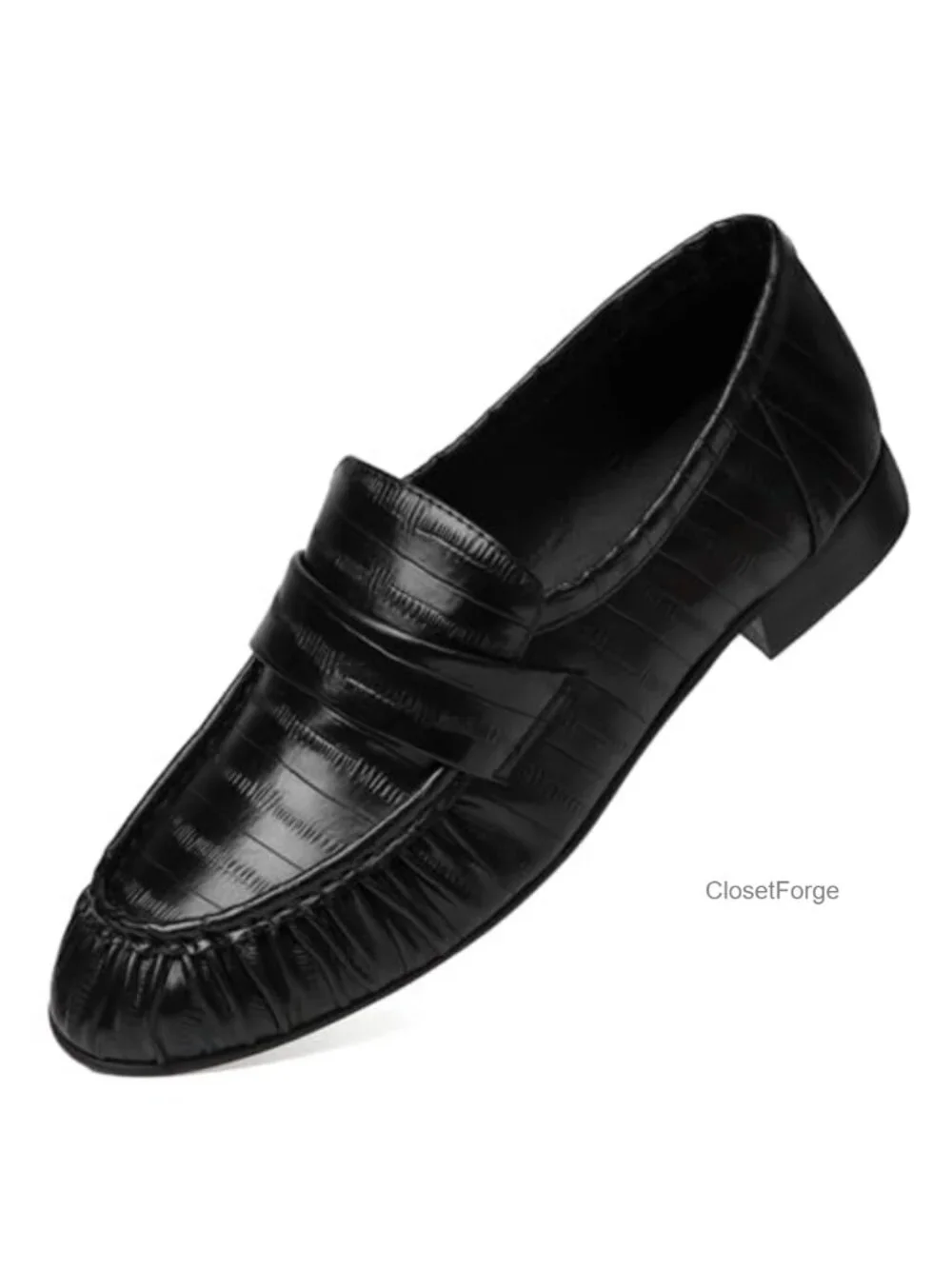 Women's Chunky Heel Penny Loafers Slip On Dressy Work Flats